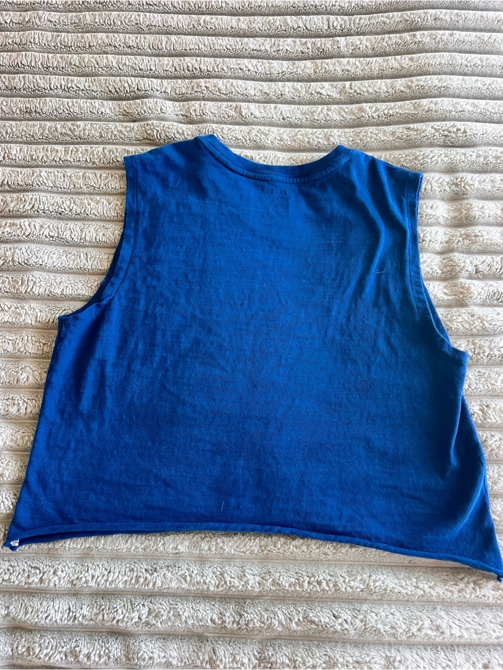 Faherty Women's Sunwashed Slub Muscle Tank Blue Size M - Picture 7 of 8